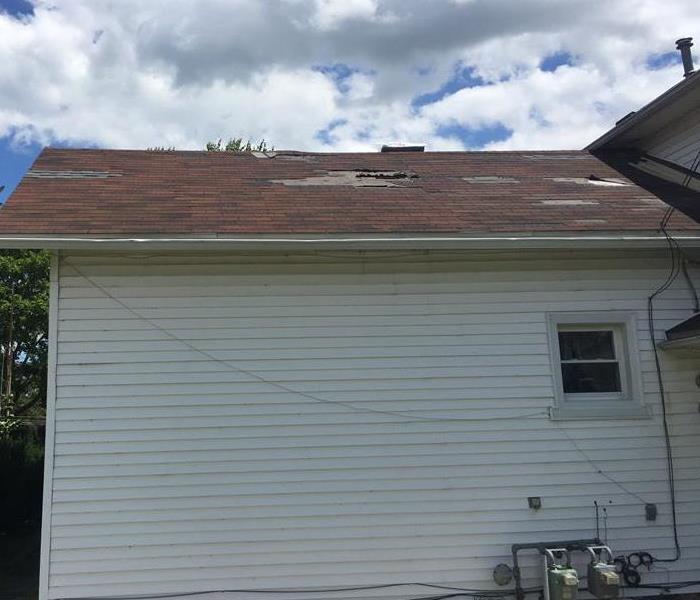 Roof Leak damage In Maumee Home